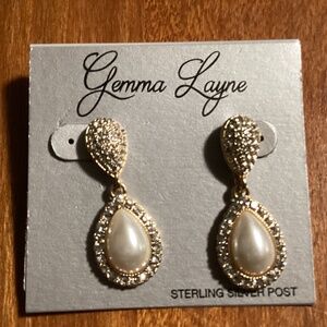 Gemma Layne Sterling Silver Post Earrings New